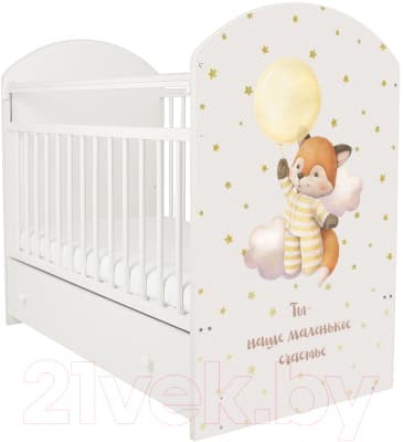 Детская кроватка INDIGO My Sleepy Лисичка маятник и ящик 4