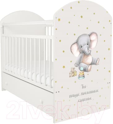 Детская кроватка INDIGO My Sleepy Слоник маятник и ящик 3