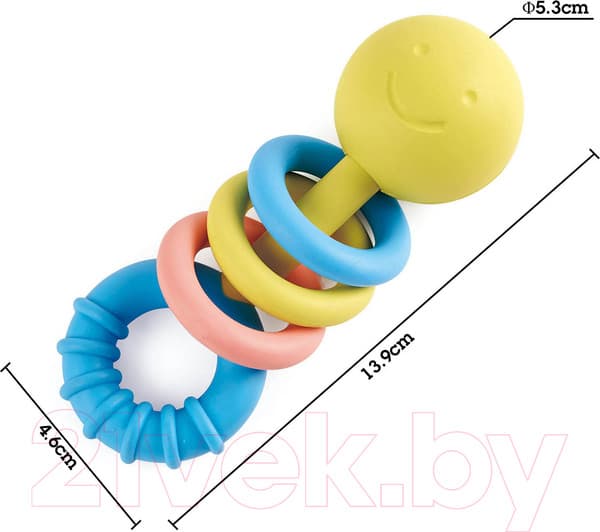 Прорезыватель для зубов Hape Улыбка с цветными кольцами / E0024_HP 5