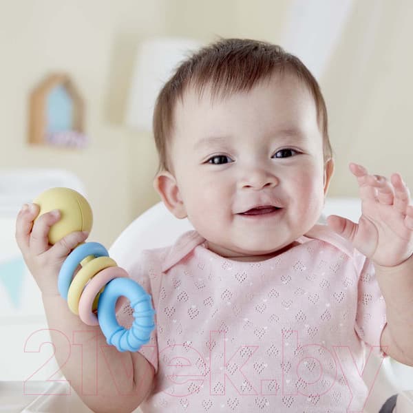 Прорезыватель для зубов Hape Улыбка с цветными кольцами / E0024_HP 3
