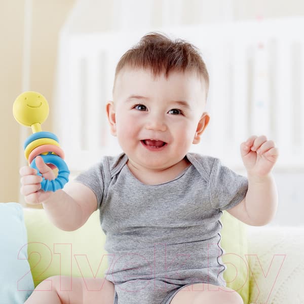 Прорезыватель для зубов Hape Улыбка с цветными кольцами / E0024_HP 4