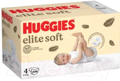 Подгузники детские Huggies Elite Soft Box 4 2
