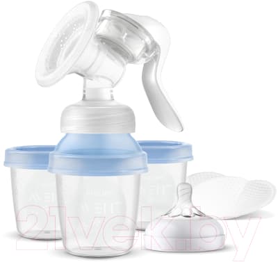 Молокоотсос ручной Philips AVENT Natural Motion с контейнерами для хранения / SCF430/13 4