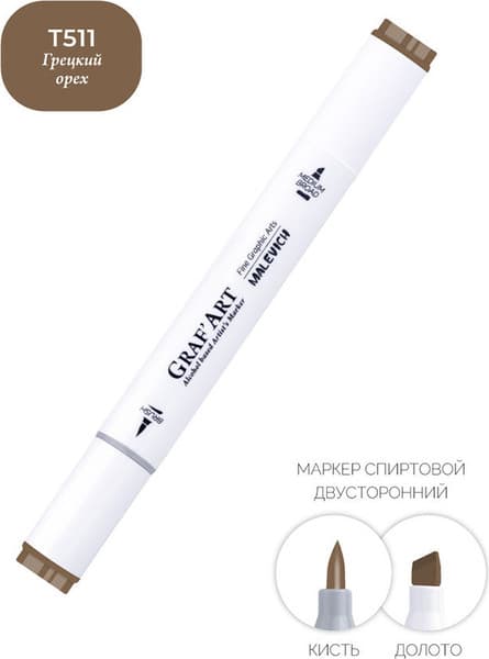 Маркер перманентный Малевичъ GrafArt Brush 190023 4