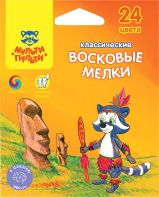 Восковые мелки Мульти-пульти Енот на острове Пасхи / LC_10473