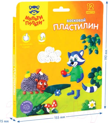 Пластилин восковой Мульти-пульти Енот в лесу / ВП_11058 5