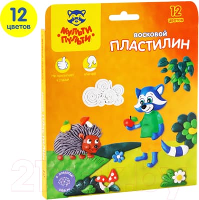 Пластилин восковой Мульти-пульти Енот в лесу / ВП_11058 2