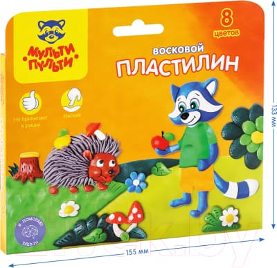 Пластилин восковой Мульти-пульти Енот в лесу / ВП_11056 5