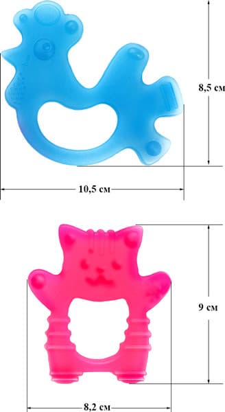Набор прорезывателей для зубов Baby Toys Котик и Петушок / 02409 3