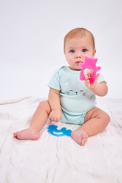 Набор прорезывателей для зубов Baby Toys Котик и Петушок / 02409 5