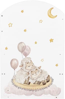 Детская кроватка INDIGO With Love Овечки маятник-ящик 6