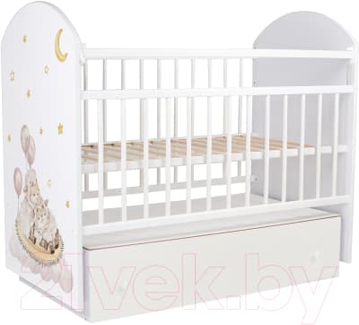 Детская кроватка INDIGO With Love Овечки маятник-ящик 5