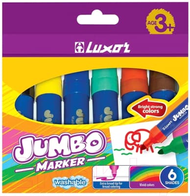 Фломастеры Luxor Jumbo / 6190/Box 2