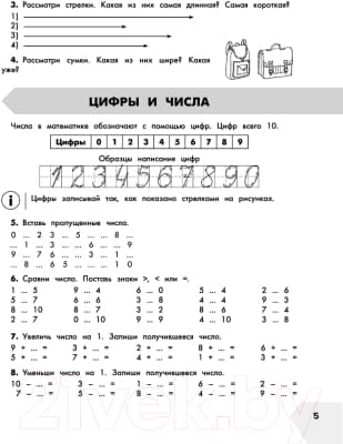Учебное пособие АСТ Математика в схемах и таблицах. Все темы школьного курса 1 класс 5