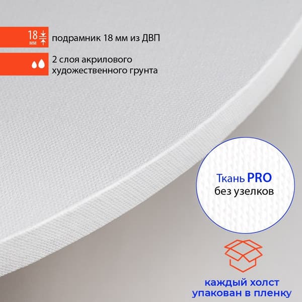 Холст для рисования Малевичъ На подрамнике / 204050 7