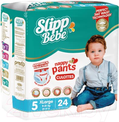 Подгузники-трусики детские Slipp Bebe XL 9-21кг / EP-305