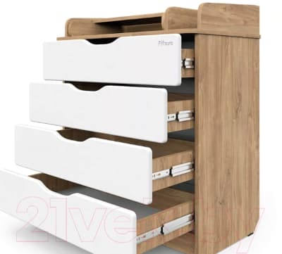 Комод пеленальный Pituso Сириус-2 Wood 804 ПВХ 5