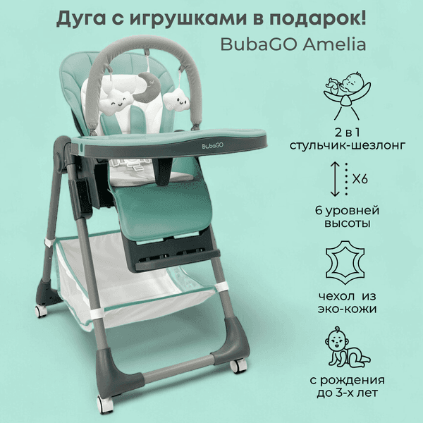 Стульчик для кормления Bubago Amelia / BG 103-3 2