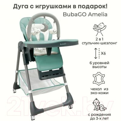 Стульчик для кормления Bubago Amelia / BG 103-3 5