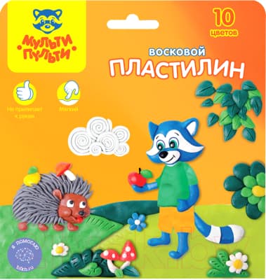 Пластилин восковой Мульти-пульти Енот в лесу / ВП_11057
