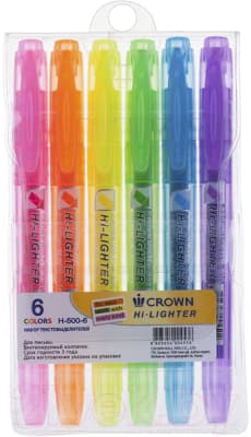 Набор маркеров CrowN Multi Hi-Lighter / H-500-6