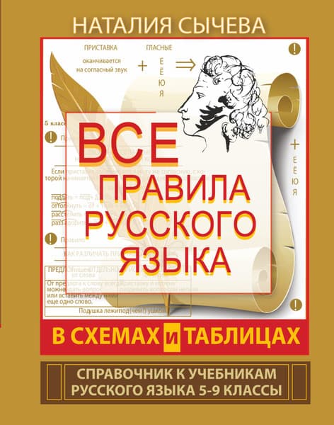 Учебное пособие АСТ Все правила русского языка в схемах и таблицах 5 - 9 классы