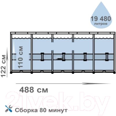 Каркасный бассейн Intex Ultra Frame / 26326NP 8