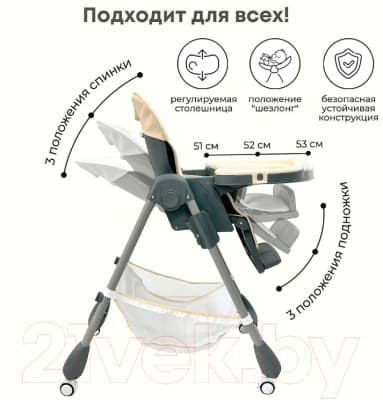 Стульчик для кормления Bubago Amelia / BG 103-4 2