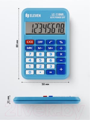 Калькулятор Eleven LC-110NR-BL 8