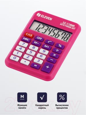 Калькулятор Eleven LC-110NR-PK 6