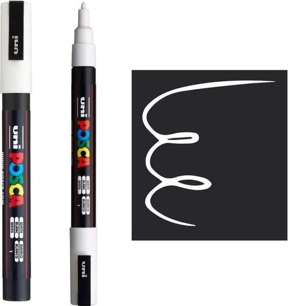 Маркер художественный UNI Mitsubishi Pencil Posca / PC-3M WHITE 2
