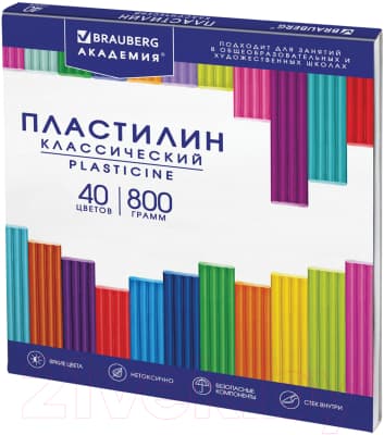Пластилин Brauberg Академия классическая / 106512