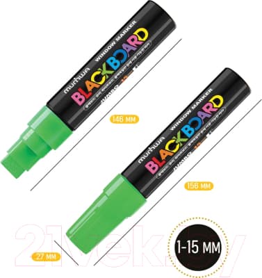 Маркер меловой MunHwa Black Board Jumbo / JBM15-04 5