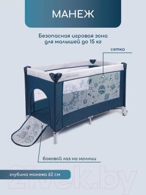 Кровать-манеж Amarobaby Multiform Space / AMARO-26MSP-Si 5