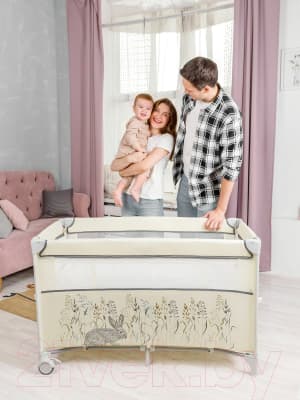 Кровать-манеж Amarobaby Transform Flora / AMARO-26TrF/03 9