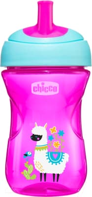 Поильник Chicco Advanced Cup Лама с трубочкой / 00006941110180