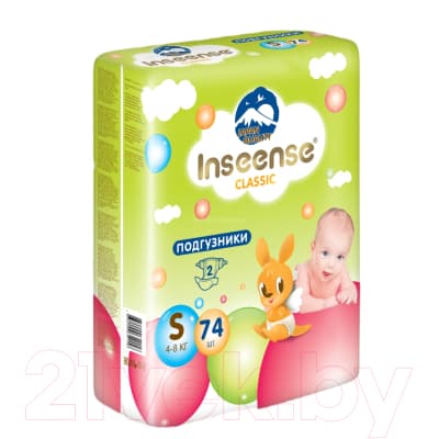 Подгузники детские Inseense Classic Plus S 4-8 кг / InsCS74Lime 2