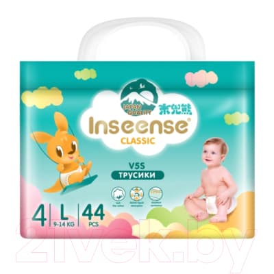 Подгузники-трусики детские Inseense Classic V5S L 9-14 кг / InsCV5SL44Emer 2