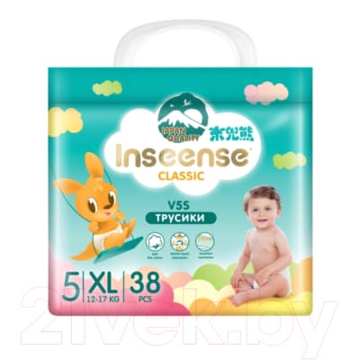 Подгузники-трусики детские Inseense Classic V5S XL 12-17 кг / InsCV5SXL38Emer 2