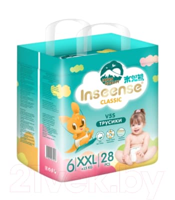 Подгузники-трусики детские Inseense Classic V5S XXL 15+ кг / InsCV5SXXL28Emer 4