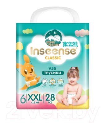 Подгузники-трусики детские Inseense Classic V5S XXL 15+ кг / InsCV5SXXL28Emer 2