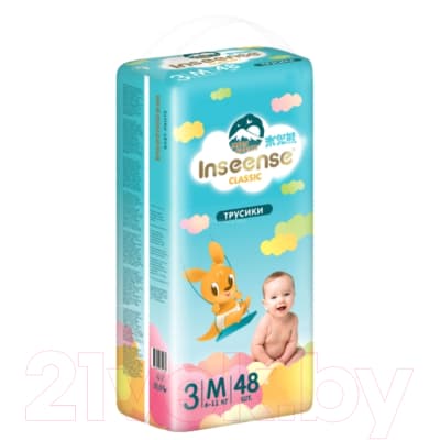 Подгузники-трусики детские Inseense Classic M 6-11 кг / InsCM48Blue 2