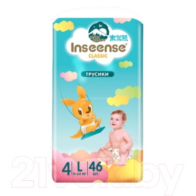 Подгузники-трусики детские Inseense Classic L 9-14 кг / InsCL46Blue 3