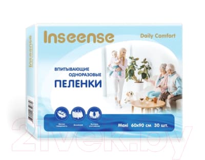 Набор пеленок одноразовых детских Inseense Daily Comfort 60х90 / InsDC6930 2
