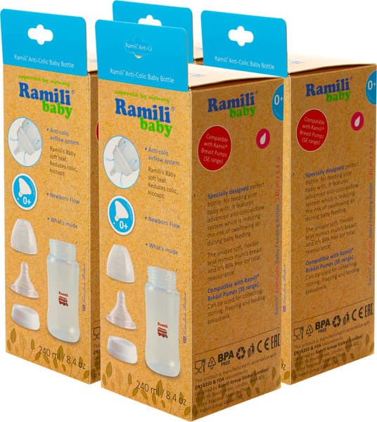 Набор бутылочек для кормления Ramili Baby 240MLX4 3
