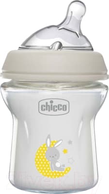 Бутылочка для кормления Chicco Natural Feeling с силиконовой соской с наклоном / 00081211300000