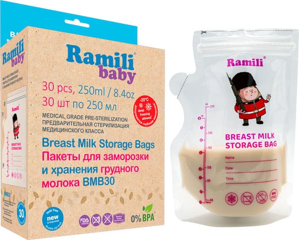 Набор пакетов для хранения молока Ramili Baby BMB30 3