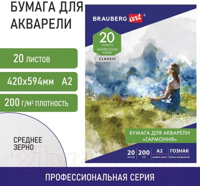 Набор бумаги для рисования Brauberg Classic. Гармония / 113211 6
