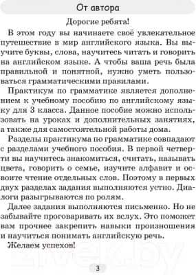 Рабочая тетрадь Аверсэв Английский язык. 3 класс. Практикум по грамматике 2