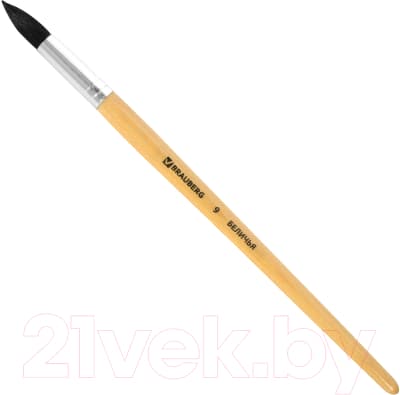 Кисть для рисования Brauberg Белка №9 / 200186